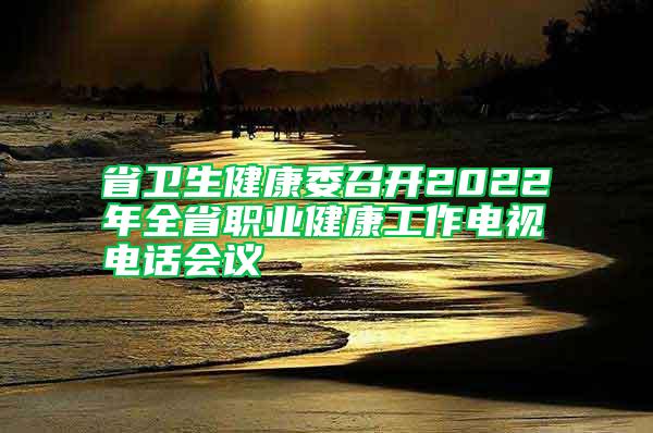 省衛(wèi)生健康委召開(kāi)2022年全省職業(yè)健康工作電視電話會(huì)議