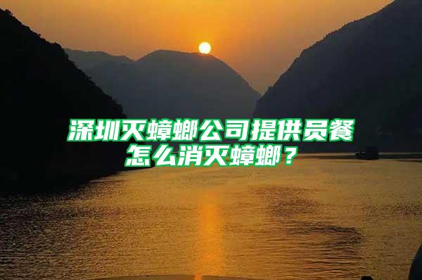 深圳滅蟑螂公司提供員餐怎么消滅蟑螂？