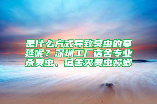 是什么方式導(dǎo)致臭蟲(chóng)的蔓延呢？深圳工廠宿舍專業(yè)殺臭蟲(chóng)、宿舍滅臭蟲(chóng)蟑螂