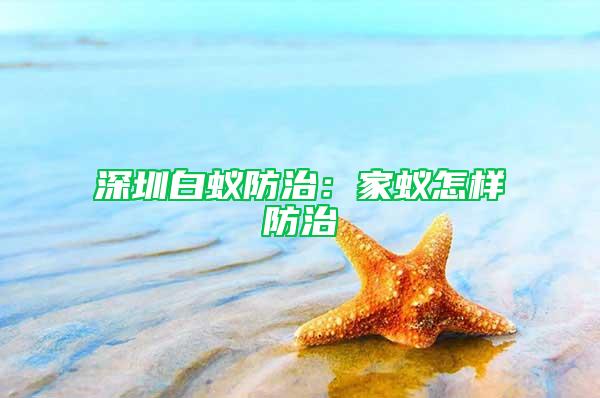 深圳白蟻防治：家蟻怎樣防治