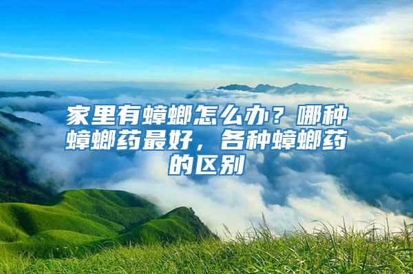 家里有蟑螂怎么辦？哪種蟑螂藥最好，各種蟑螂藥的區(qū)別