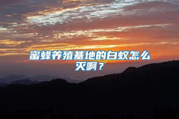 蜜蜂養(yǎng)殖基地的白蟻怎么滅?。?/></p>
             <p style=