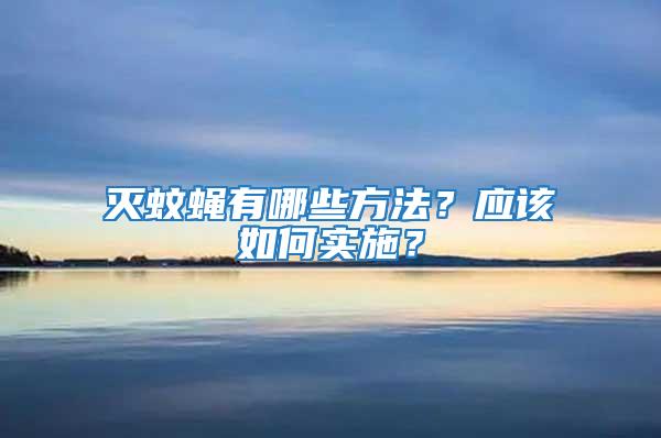 滅蚊蠅有哪些方法？應(yīng)該如何實(shí)施？