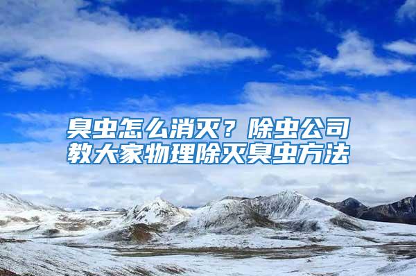 臭蟲怎么消滅？除蟲公司教大家物理除滅臭蟲方法