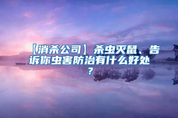 【消殺公司】殺蟲滅鼠、告訴你蟲害防治有什么好處？