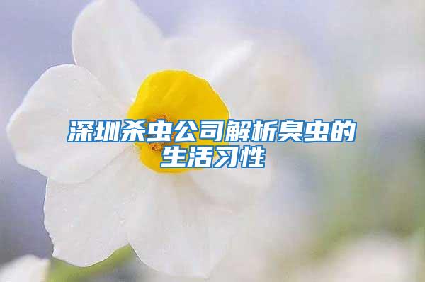 深圳殺蟲公司解析臭蟲的生活習(xí)性