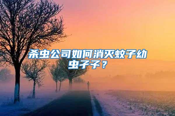 殺蟲公司如何消滅蚊子幼蟲孑孓？