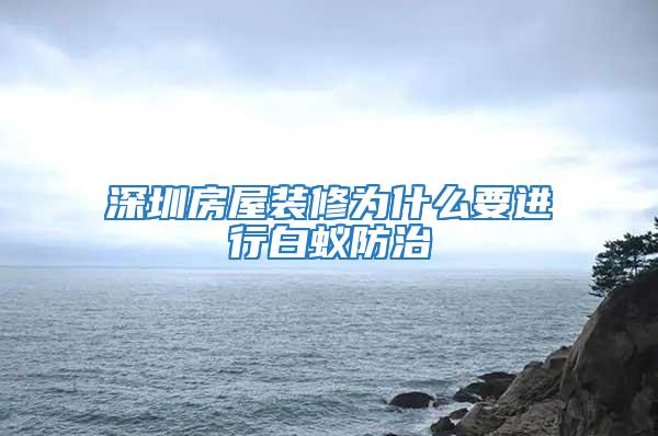 深圳房屋裝修為什么要進(jìn)行白蟻防治