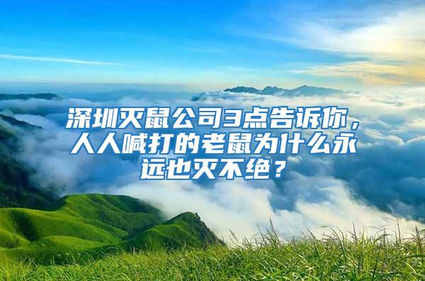 深圳滅鼠公司3點(diǎn)告訴你，人人喊打的老鼠為什么永遠(yuǎn)也滅不絕？