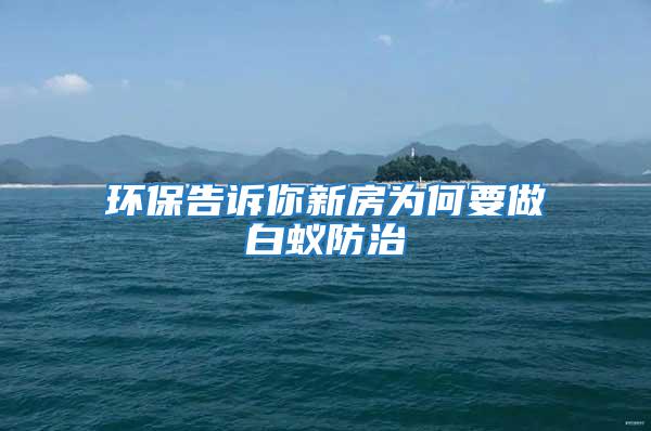 環(huán)保告訴你新房為何要做白蟻防治