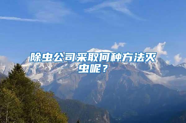 除蟲公司采取何種方法滅蟲呢？