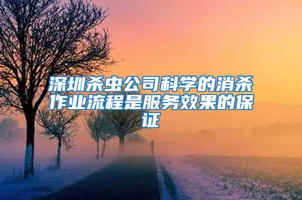 深圳殺蟲公司科學的消殺作業(yè)流程是服務(wù)效果的保證