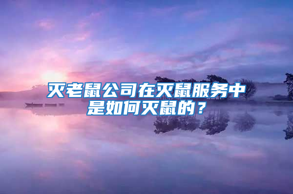 滅老鼠公司在滅鼠服務(wù)中是如何滅鼠的？